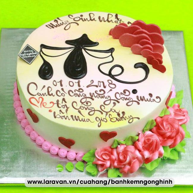 Bánh kem tặng mẹ M22 nền trắng vẽ khuôn mặt người phụ nữ đội vòng hoa màu  xanh lá và nâu lạ mà đẹp  Bánh kem hương vị Việt  Banhngotvn